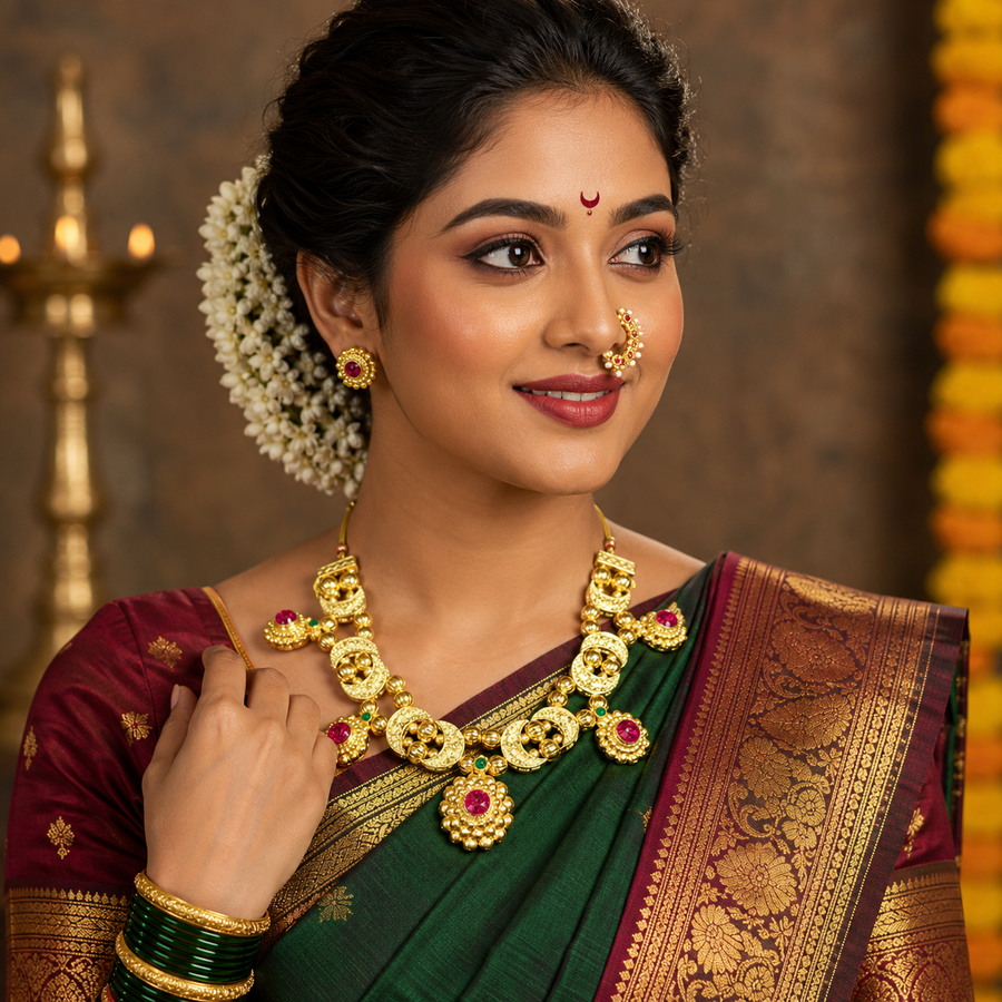 CHANDRAKOR KOLHAPURI NECKLACE