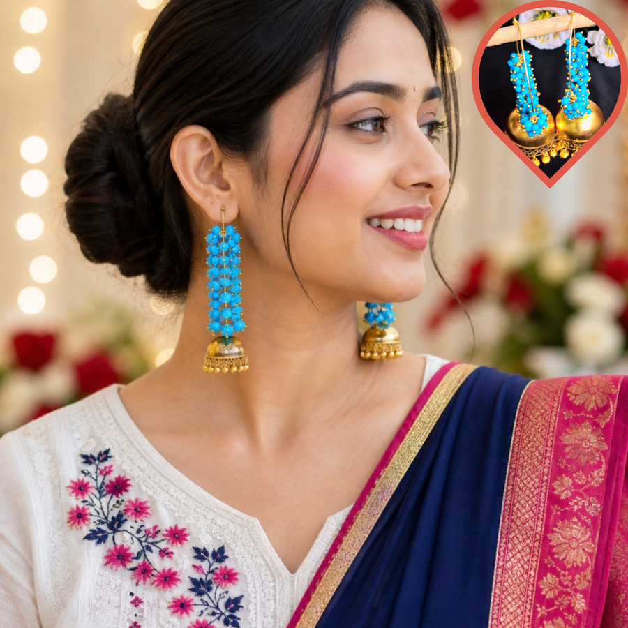 SKY BLUE LARIYA EARRING